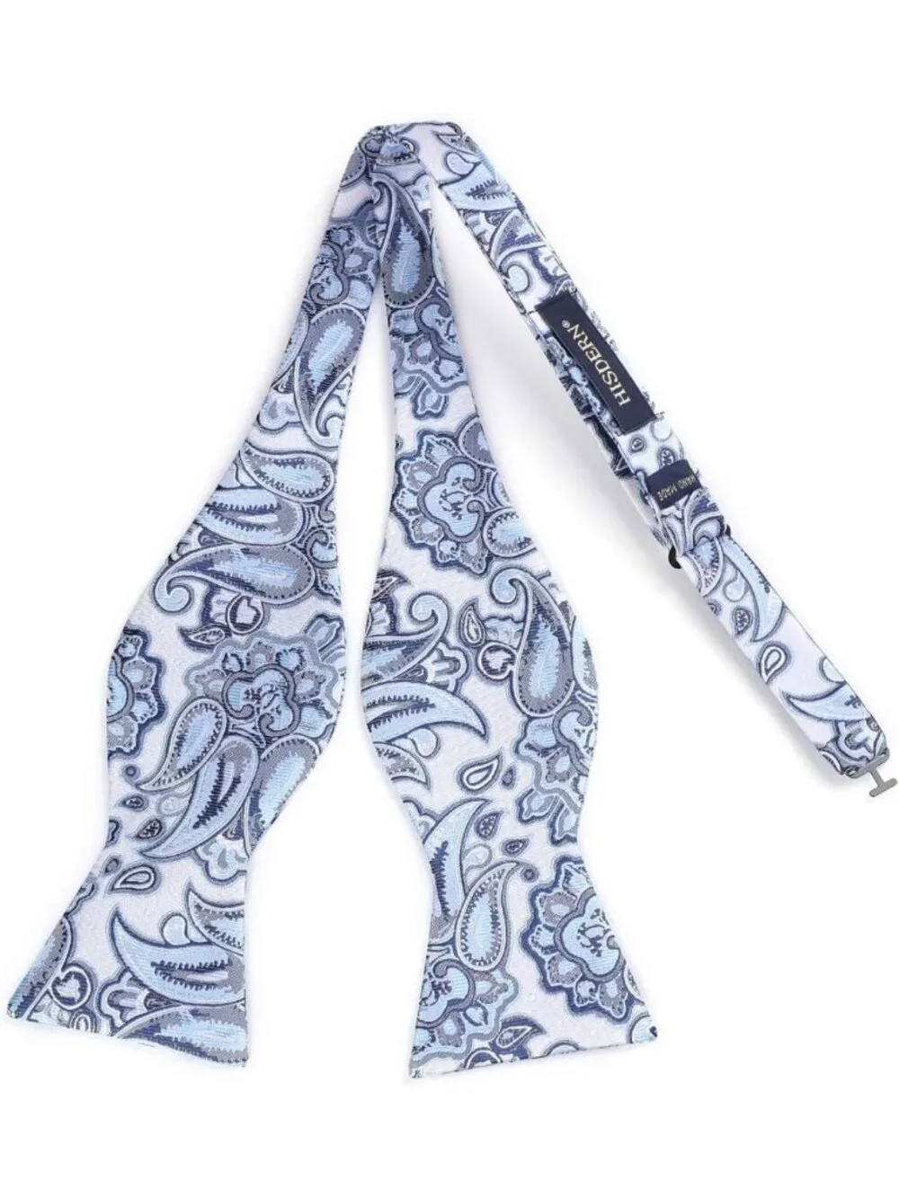 Floral Self-Tie Bow Tie Set for Men with Pocket Square - Jacquard Woven Style